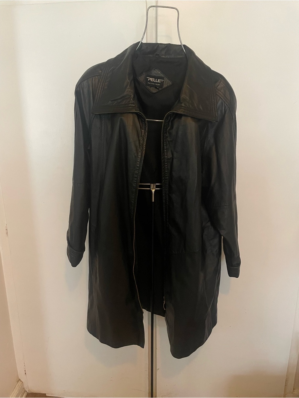 Black Leather Long Jacket